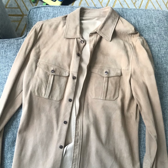Leather Salvatore Ferragamo Button Down - Picture 1 of 5